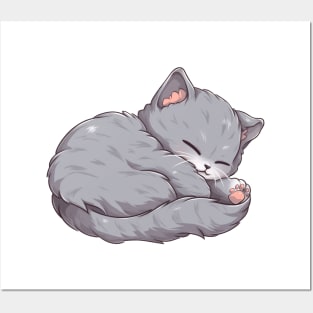 Cute Chartreux Sleeping Posters and Art